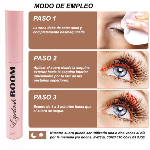 EyelashBOOM - 3ml Serum crece pestañas naturales - Imagen 2