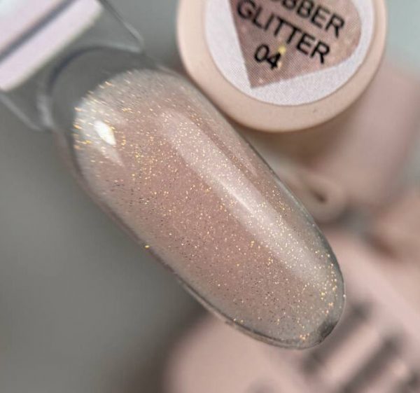 Base Rubber Glitter 04 illusion beauty Nails - 10ml