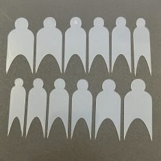 Plantillas reutilizables de silicona para francesa #3