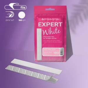 Limas Desechables Blancas Para Uñas Rectas (Base Suave) EXPERT 20 (30 Uds.) Staleks DFE-20-180W