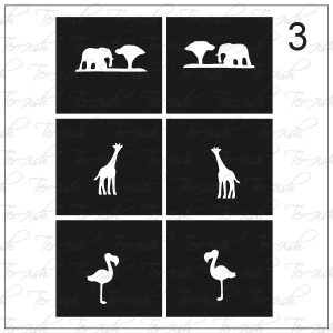 Plantilla para aerografía y diseño de uñas Nº 3