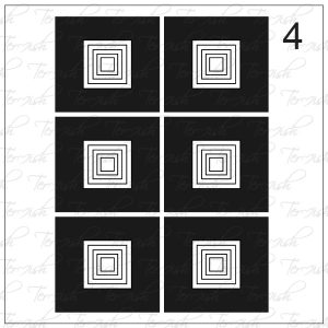 Plantilla para aerografía y diseño de uñas Nº 4