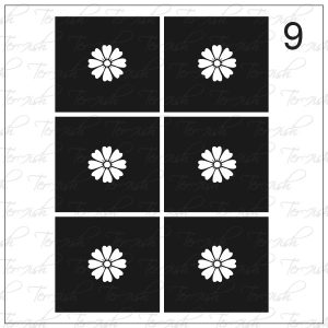 Plantilla para aerografía y diseño de uñas Nº 9