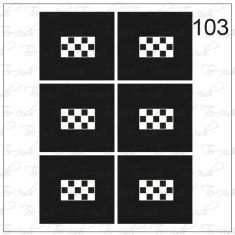 Plantilla para aerografía y diseño de uñas Nº 103