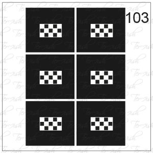 Plantilla para aerografía y diseño de uñas Nº 103