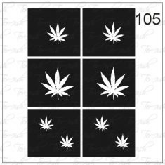 Plantilla para aerografía y diseño de uñas Nº 105