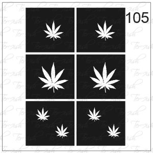 Plantilla para aerografía y diseño de uñas Nº 105