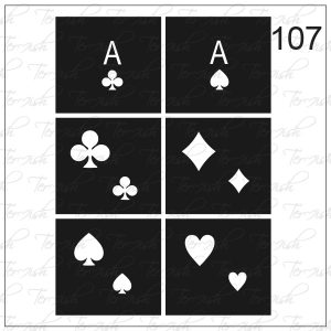 Plantilla para aerografía y diseño de uñas Nº 107