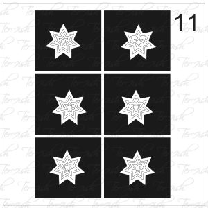 Plantilla para aerografía y diseño de uñas Nº 11