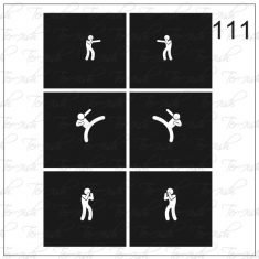 Plantilla para aerografía y diseño de uñas Nº 111