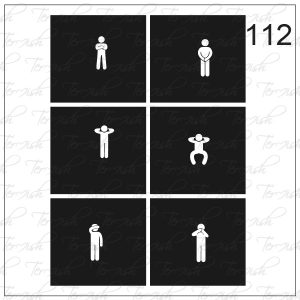 Plantilla para aerografía y diseño de uñas Nº 112