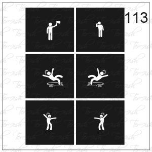 Plantilla para aerografía y diseño de uñas Nº 113