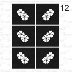 Plantilla para aerografía y diseño de uñas Nº 12