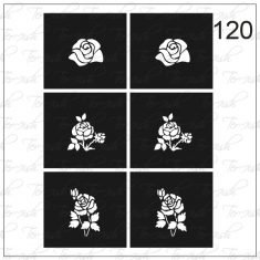 Plantilla para aerografía y diseño de uñas Nº 120