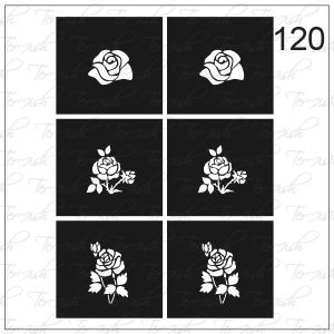 Plantilla para aerografía y diseño de uñas Nº 120