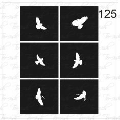 Plantilla para aerografía y diseño de uñas Nº 125