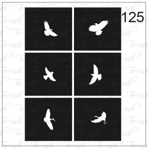 Plantilla para aerografía y diseño de uñas Nº 125