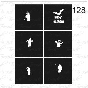 Plantilla para aerografía y diseño de uñas Nº 128