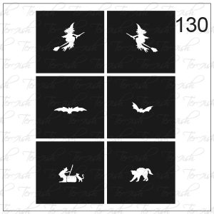 Plantilla para aerografía y diseño de uñas Nº 130