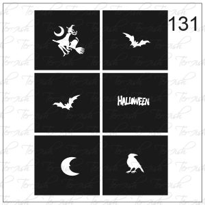 Plantilla para aerografía y diseño de uñas Nº 131