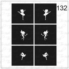Plantilla para aerografía y diseño de uñas Nº 132
