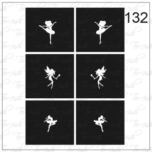 Plantilla para aerografía y diseño de uñas Nº 132