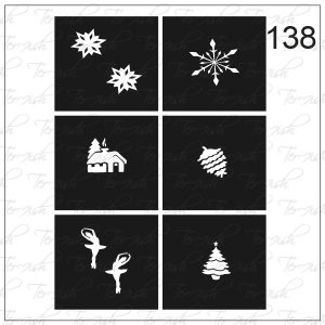 Plantilla para aerografía y diseño de uñas Nº 138