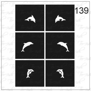 Plantilla para aerografía y diseño de uñas Nº 139