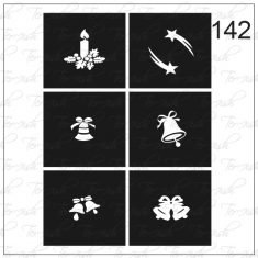 Plantilla para aerografía y diseño de uñas Nº 142