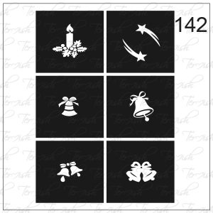 Plantilla para aerografía y diseño de uñas Nº 142