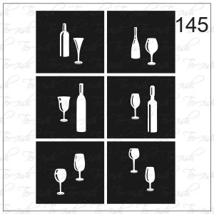 Plantilla para aerografía y diseño de uñas Nº 145