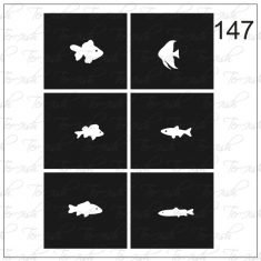 Plantilla para aerografía y diseño de uñas Nº 147
