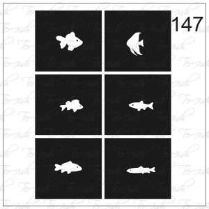 Plantilla para aerografía y diseño de uñas Nº 147