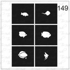 Plantilla para aerografía y diseño de uñas Nº 149