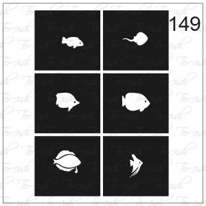 Plantilla para aerografía y diseño de uñas Nº 149