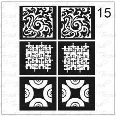 Plantilla para aerografía y diseño de uñas Nº 15
