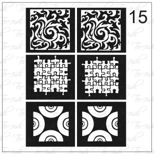 Plantilla para aerografía y diseño de uñas Nº 15