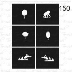 Plantilla para aerografía y diseño de uñas Nº 150