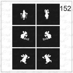 Plantilla para aerografía y diseño de uñas Nº 152