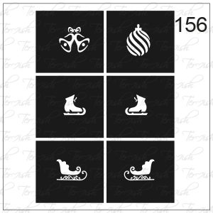 Plantilla para aerografía y diseño de uñas Nº 156