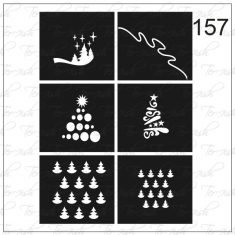 Plantilla para aerografía y diseño de uñas Nº 157