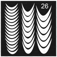 Plantilla para aerografía y diseño de uñas Nº 26