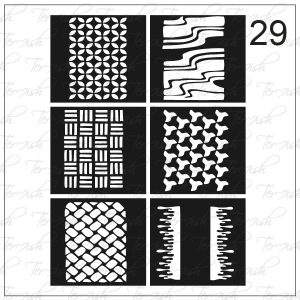 Plantilla para aerografía y diseño de uñas Nº 29