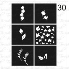 Plantilla para aerografía y diseño de uñas Nº 30