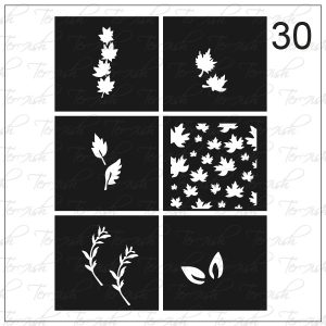 Plantilla para aerografía y diseño de uñas Nº 30