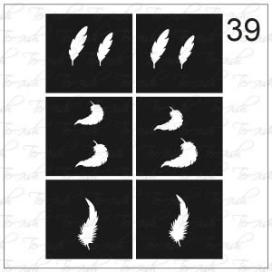 Plantilla para aerografía y diseño de uñas Nº 39