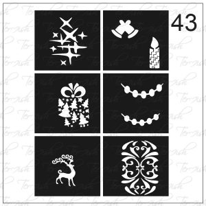 Plantilla para aerografía y diseño de uñas Nº 43