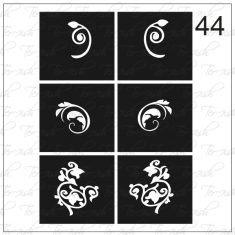 Plantilla para aerografía y diseño de uñas Nº 44