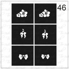 Plantilla para aerografía y diseño de uñas Nº 46
