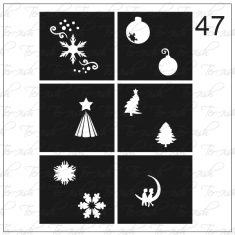 Plantilla para aerografía y diseño de uñas Nº 47